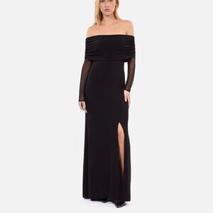 NWT The Kooples BLACK LONG MAXI JERSEY DRESS womens size 10